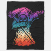 Colorful Dabbing Grim Reaper Fleece Deken (Voorkant)