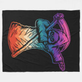 Colorful Dabbing Grim Reaper Fleece Deken (Voorkant (Horizontaal))