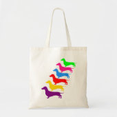 Colorful Dachshund-Canvas tas (Voorkant)