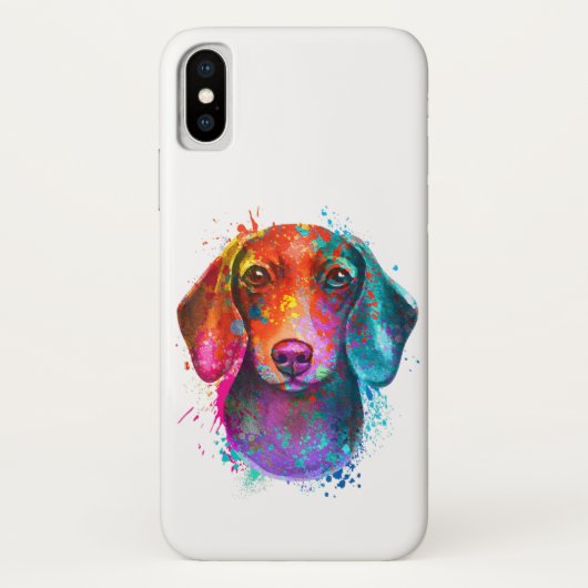 Colorful Dachshund Dog Art Illustratie Case-Mate iPhone Case (Achterkant)