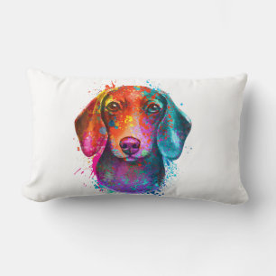 Colorful Dachshund Dog Art Illustratie Kussen