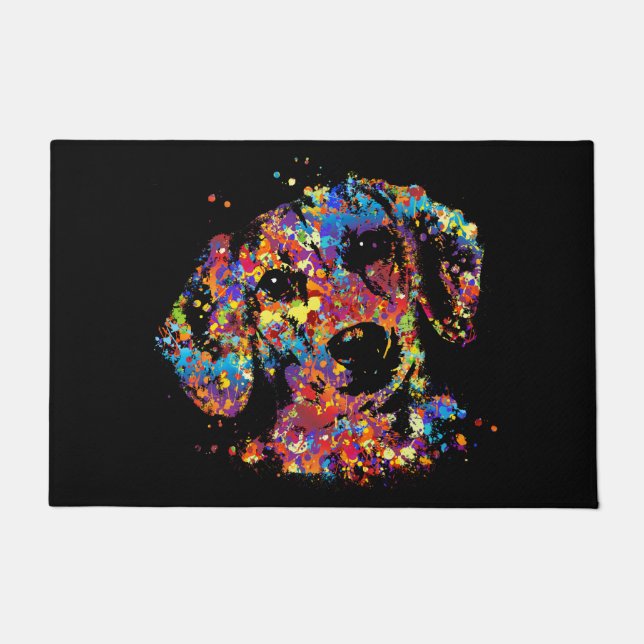 Colorful Dachshund dog - Doxie Deurmat (Voorkant)