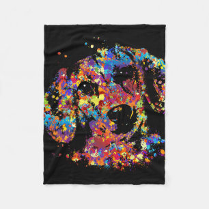 Colorful Dachshund dog - Doxie Fleece Deken