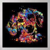 Colorful Dachshund dog - Doxie Poster (Voorkant)