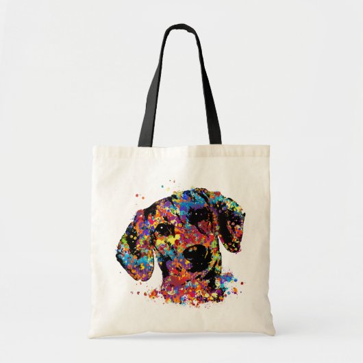 Colorful Dachshund dog - Doxie Tote Bag (Voorkant)