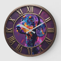 Colorful Dachshund Dog Roman Numeral