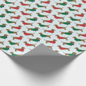Colorful Dachshund Dogs Cadeaupapier (Hoek)