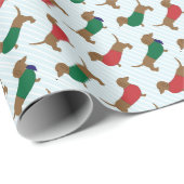 Colorful Dachshund Dogs Cadeaupapier (Rol Hoek)