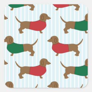 Colorful Dachshund Dogs Stickers