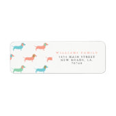 Colorful Dachshund Etiket (Voorkant)