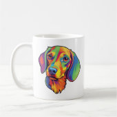 Colorful Dachshund Koffiemok (Links)