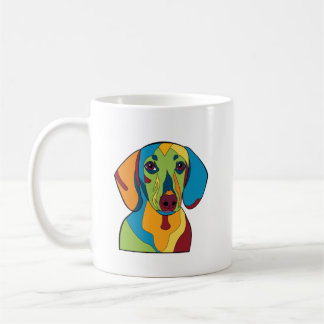 Colorful Dachshund-Mok Koffiemok