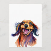 Colorful Dachshund-ontwerp Briefkaart (Voorkant)