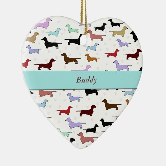 Colorful Dachshund Ornament (Rechts)