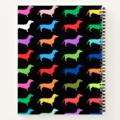 Colorful Dachshund Pattern Notitieboek (Achterkant)