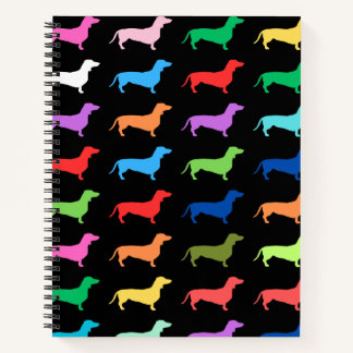 Colorful Dachshund Pattern Notitieboek