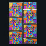 Colorful Dachshund Pop Art Kitchen Towel Theedoek<br><div class="desc">A fun, colorful and whimsical hand-drawn and painted series of Dachshund design. This colorful kitchen towel is a perfect gift for the Dachshund lover in your life or for yourself and is sure to brighten up any kitchen. I hope it makes you happy . . . that is my goal...</div>
