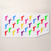 Colorful Dachshund Towel Badhanddoek (Badhanddoek)
