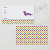 Colorful Dachshund-Visitekaartje Visitekaartje (Voorkant / Achterkant)