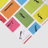 Colorful Dachshunds Tissuepapier (Detail)