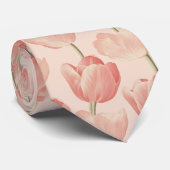 Colorful Dads Fathers Day Gifts Tulip Flower Stropdas (Opgerold)