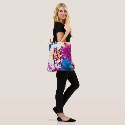 Colorful Dahlia flower | MOEDERDAG Tote Bag (Op model)
