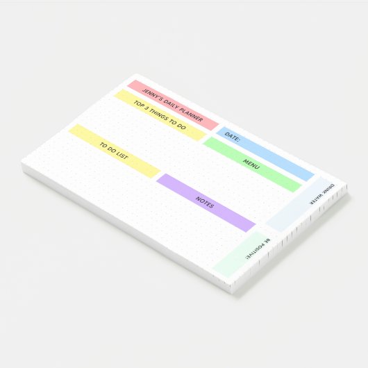 Colorful Daily Planner Post-it® Notes (Schuin)