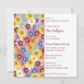 Colorful Daisies Bridal Shower Invitation Kaart (Voorkant)
