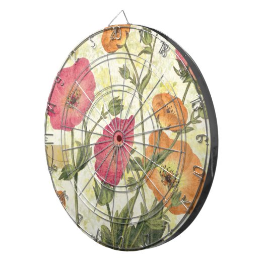 Colorful Daisies Dartbord (Voorkant Rechts)