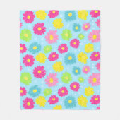 Colorful Daisies Fleece Deken (Voorkant)