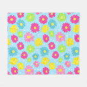 Colorful Daisies Fleece Deken (Voorkant (Horizontaal))