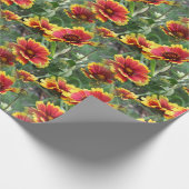 Colorful Daisies Flower Pattern Natuur Cadeaupapier (Hoek)