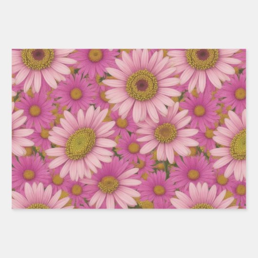 Colorful Daisies Inpakpapier Vel (Voorkant 3)