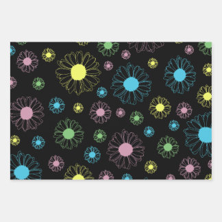 Colorful Daisies Inpakpapier Vel