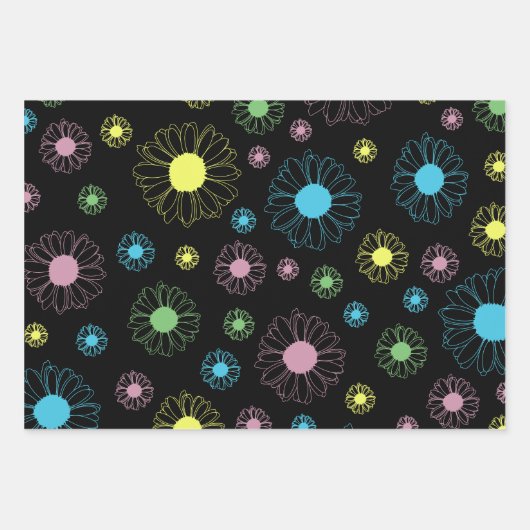 Colorful Daisies Inpakpapier Vel (Voorkant)
