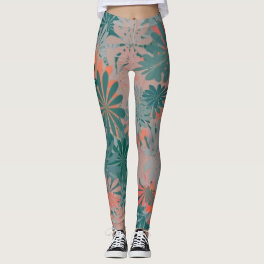 Colorful Daisies Leggings (Voorkant)