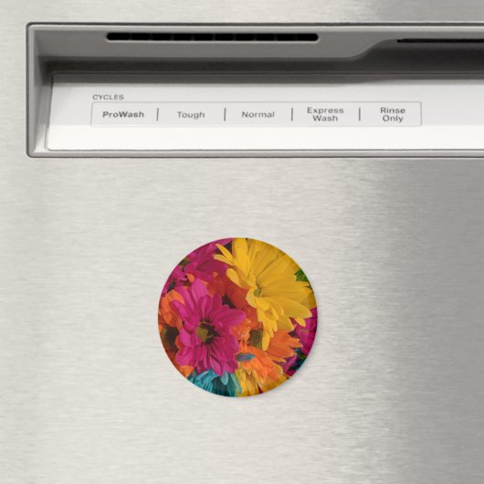 Colorful Daisies Magneet (Insitu (Vaatwasser))