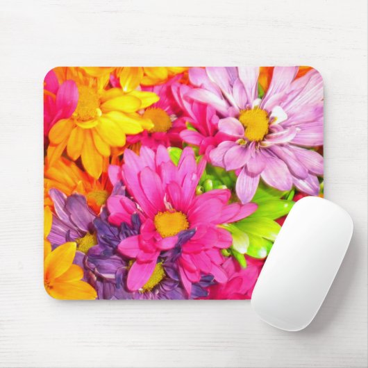 Colorful Daisies Mousepad Muismat (Met muis)