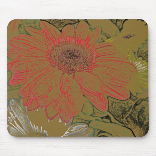 Colorful Daisies Mousepad Muismat (Voorkant)