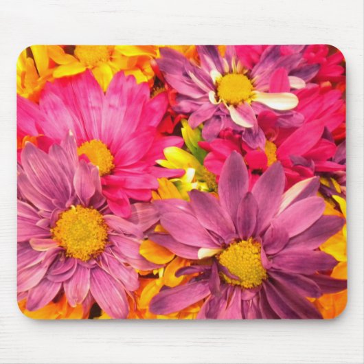 Colorful Daisies Mousepad Muismat (Voorkant)