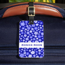 Colorful Daisies Pattern Cute Bold Blue CUSTOM