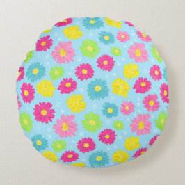Colorful Daisies Rond Kussen