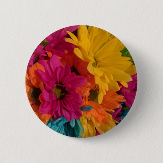 Colorful Daisies Ronde Button 5,7 Cm (Voorkant)