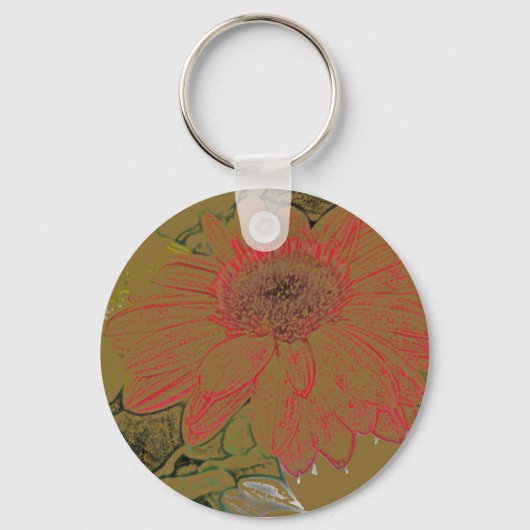 Colorful Daisies Sleutelhanger (Voorkant)