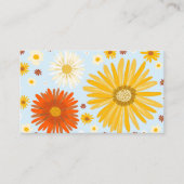 Colorful Daisies Soft Blue Visitekaartje (Voorkant)