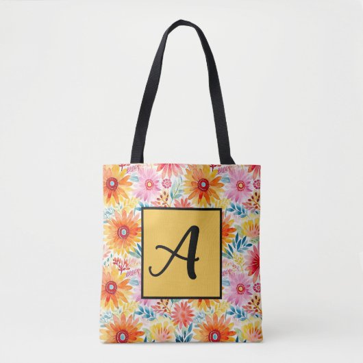 Colorful Daisies Tote Bag (Voorkant)