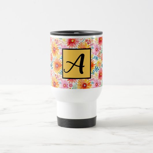 Colorful Daisies Travel Mug Reisbeker (Center)