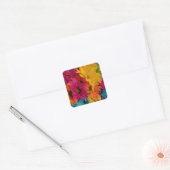 Colorful Daisies Vierkante Sticker (Envelop)