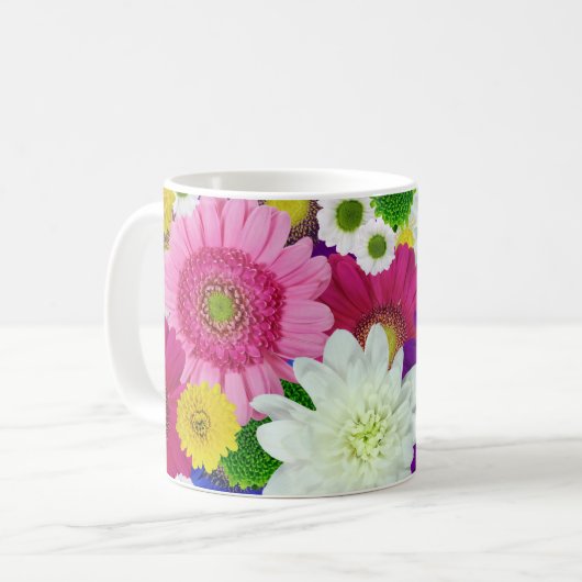 Colorful Daisies, zomerbloei Koffiemok (Voorkant links)