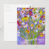 Colorful Daisy Bouquet Dank u Briefkaart (Voorkant / Achterkant)